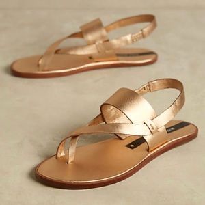 New Matt Bernson Athena Sandals Rose Gold Size 8